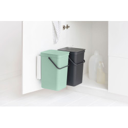 Poubelle de tri à encastrer Sort&Go verte et grise 2 x 16 L BRABANTIA