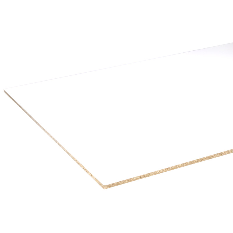 Panneau mélaminé blanc 250 x 125 x 1,8 cm