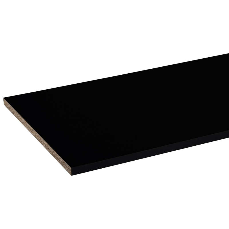 Panneau de meuble noir 250 x 40 x 1,8 cm CANDO
