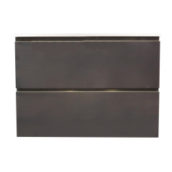 Meuble de salle de bain deux tiroirs avec vasque Trendy gris mat 80 cm ONDEE