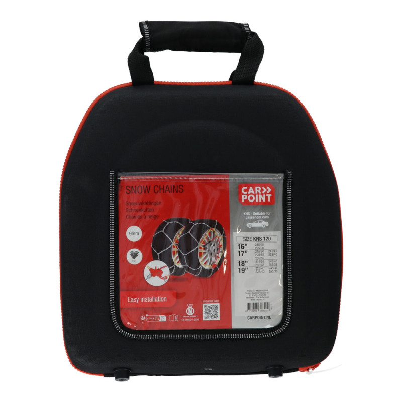 Chaînes à neige KNS-120 9 mm 2 pièces CARPOINT