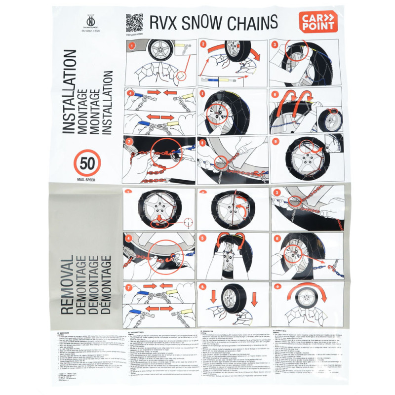 Chaînes à neige RVX-235 16 mm 2 pièces CARPOINT Chaînes à neige RVX-235 16 mm 2 pièces CARPOINT