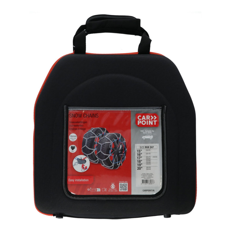 Chaînes à neige RVX-247 16 mm 2 pièces CARPOINT Chaînes à neige RVX-247 16 mm 2 pièces CARPOINT