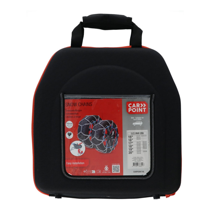Chaînes à neige RVX-255 16 mm 2 pièces CARPOINT Chaînes à neige RVX-255 16 mm 2 pièces CARPOINT