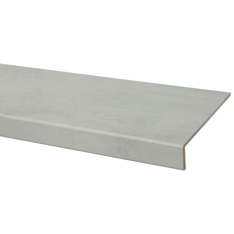 Marche stratifiée Béton gris 100 x 30 cm CANDO