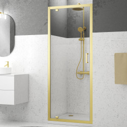 Porte de douche pivotante Factory Gold 80 x 200 cm AURLANE Porte de douche pivotante Factory Gold 80 x 200 cm AURLANE