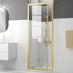 Porte de douche pivotante Factory Gold 80 x 200 cm AURLANE Porte de douche pivotante Factory Gold 80 x 200 cm AURLANE