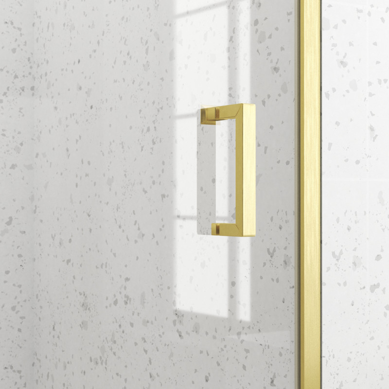 Porte de douche pivotante Factory Gold 90 x 200 cm AURLANE Porte de douche pivotante Factory Gold 90 x 200 cm AURLANE
