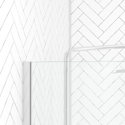 Paroi de douche verre dépoli Parma 2 chrome 100 x 200 cm AURLANE Paroi de douche verre dépoli Parma 2 chrome 100 x 200 cm AURLANE