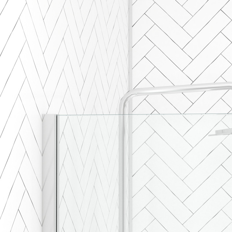 Paroi de douche verre dépoli Parma 2 chrome 100 x 200 cm AURLANE Paroi de douche verre dépoli Parma 2 chrome 100 x 200 cm AURLANE