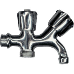 Robinet Équerre Double 1/2x3/4 SANINSTAL – Raccord Fiable | SANINSTAL