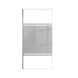 Paroi de douche miroir Parma 2 chrome 100 x 200 cm AURLANE