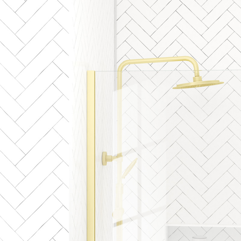Paroi de douche transparente Parma 2 or 100 x 200 cm AURLANE Paroi de douche transparente Parma 2 or 100 x 200 cm AURLANE