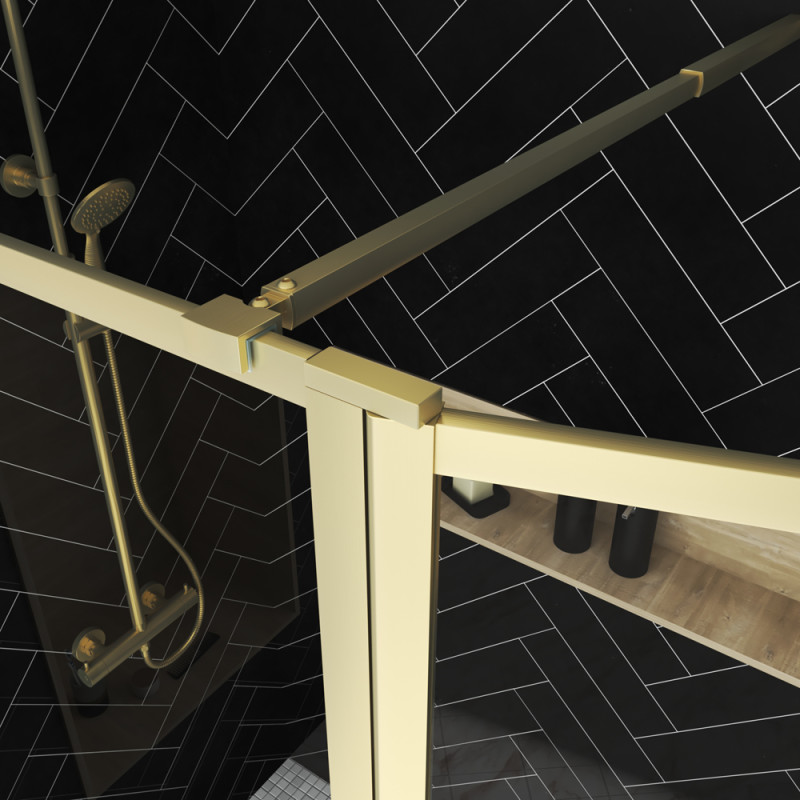 Paroi de douche avec volet Golden Edge 80 + 40 x 200 cm AURLANE Paroi de douche avec volet Golden Edge 80 + 40 x 200 cm AURLANE