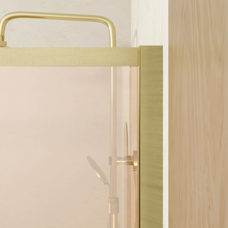 Paroi de douche verre brun Golden Edge 120 x 200 cm AURLANE Paroi de douche verre brun Golden Edge 120 x 200 cm AURLANE