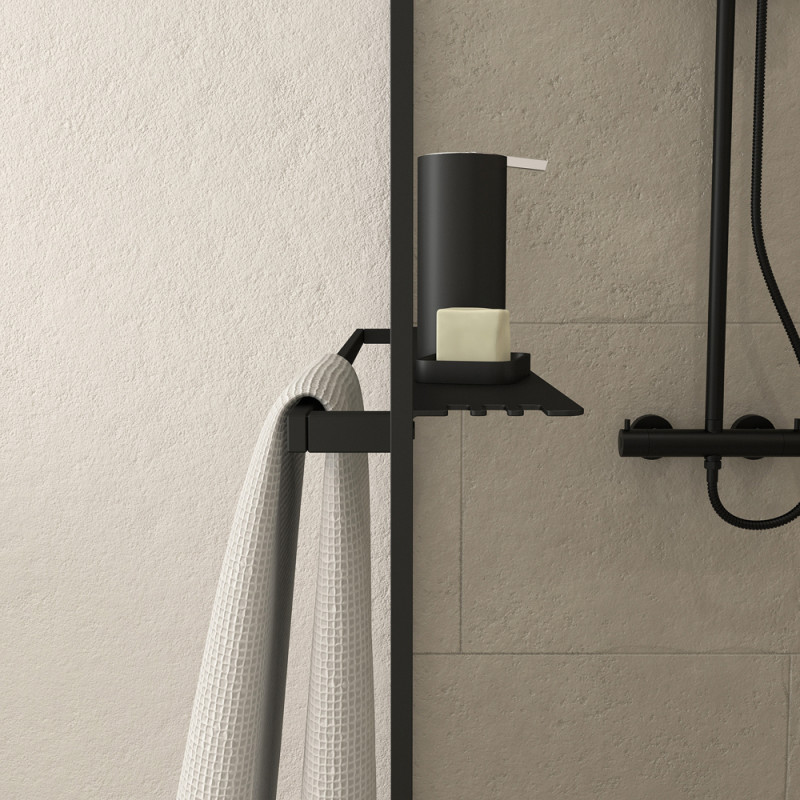 Paroi de douche Dark Edge Shelf 100 x 200 cm AURLANE Paroi de douche Dark Edge Shelf 100 x 200 cm AURLANE