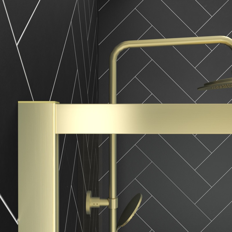 Paroi de douche Golden Edge Shelf 90 x 200 cm AURLANE Paroi de douche Golden Edge Shelf 90 x 200 cm AURLANE