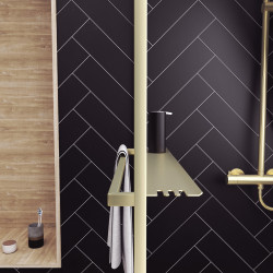 Paroi de douche Golden Edge Shelf 90 x 200 cm AURLANE Paroi de douche Golden Edge Shelf 90 x 200 cm AURLANE