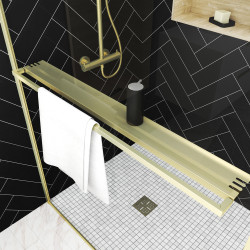 Paroi de douche Golden Edge Shelf 120 x 200 cm AURLANE Paroi de douche Golden Edge Shelf 120 x 200 cm AURLANE