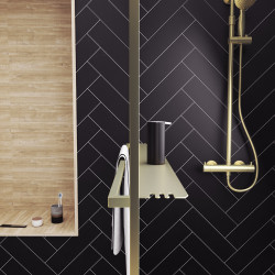 Paroi de douche Golden Edge Shelf 120 x 200 cm AURLANE Paroi de douche Golden Edge Shelf 120 x 200 cm AURLANE