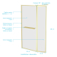 Paroi de douche avec volet Golden Edge Shelf 90 + 40 x 200 cm AURLANE