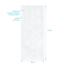 Panneau mural de douche Homestone snow pearl 90 x 210 cm AURLANE Panneau mural de douche Homestone snow pearl 90 x 210 cm AURLANE