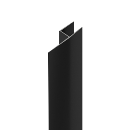 Joint d'étanchéité en 4 pour paroi 6 mm noir 200 cm