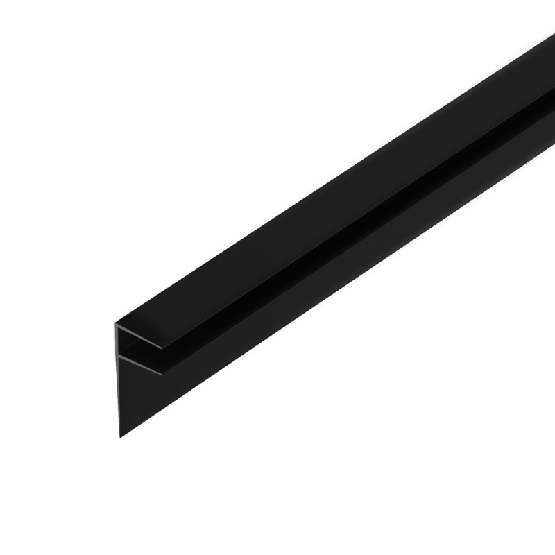 Joint d'étanchéité en F pour paroi 8 mm noir 200 cm Joint d'étanchéité en F pour paroi 8 mm noir 200 cm