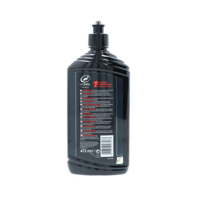 Cire de voiture Hybrid Solutions Pro 1 & Done Compound 0,473 L TURTLE WAX