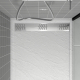 Receveur de douche avec grille linéaire Pedra blanc 90 x 140 cm AURLANE