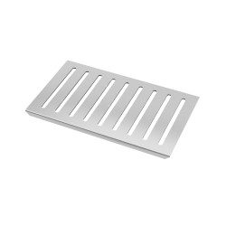 Grille rainurée pour receveur de douche Stone 2 acier AURLANE