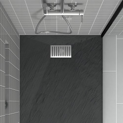 Grille rainurée pour receveur de douche Stone 2 acier AURLANE Grille rainurée pour receveur de douche Stone 2 acier AURLANE