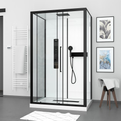 Cabine de douche Urban 2 rectangulaire 80 x 110 x 210 cm AURLANE