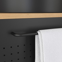 Meuble sous-plan Dotz chêne naturel et noir 120 cm AURLANE