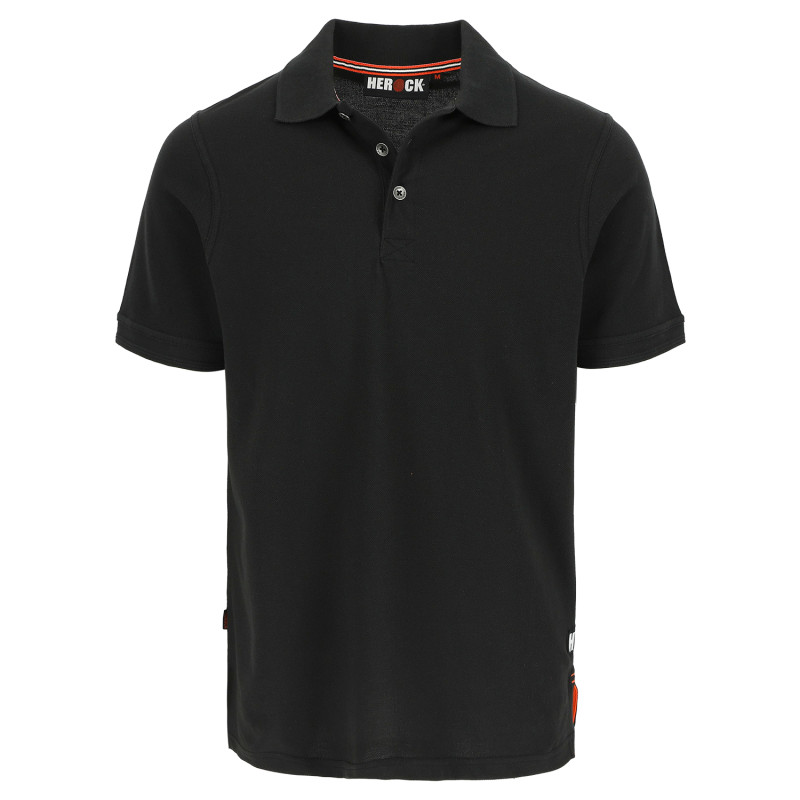 Polo à manches courtes Levi noir XS HEROCK