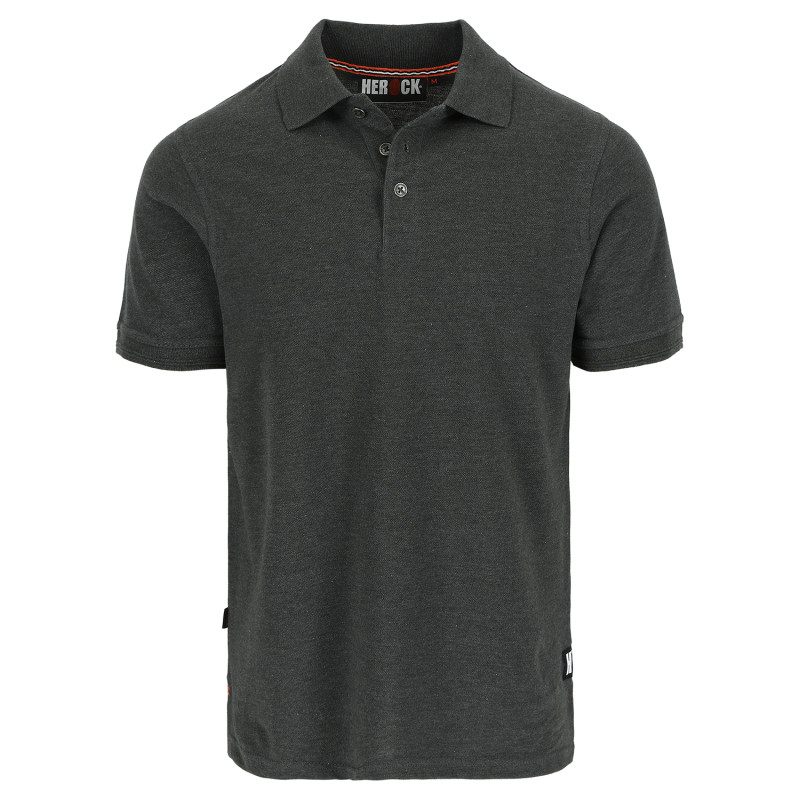 Polo à manches courtes Levi gris foncé XS HEROCK