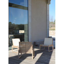 Salon de jardin modulable en acacia – Confort et style