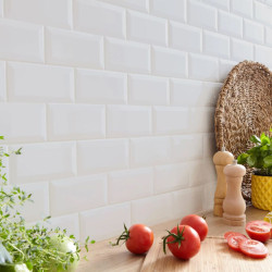 Carrelage mural blanc Metro 15 x 7,5 cm