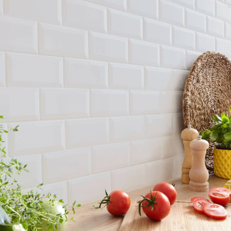 Carrelage mural blanc Metro 15 x 7,5 cm