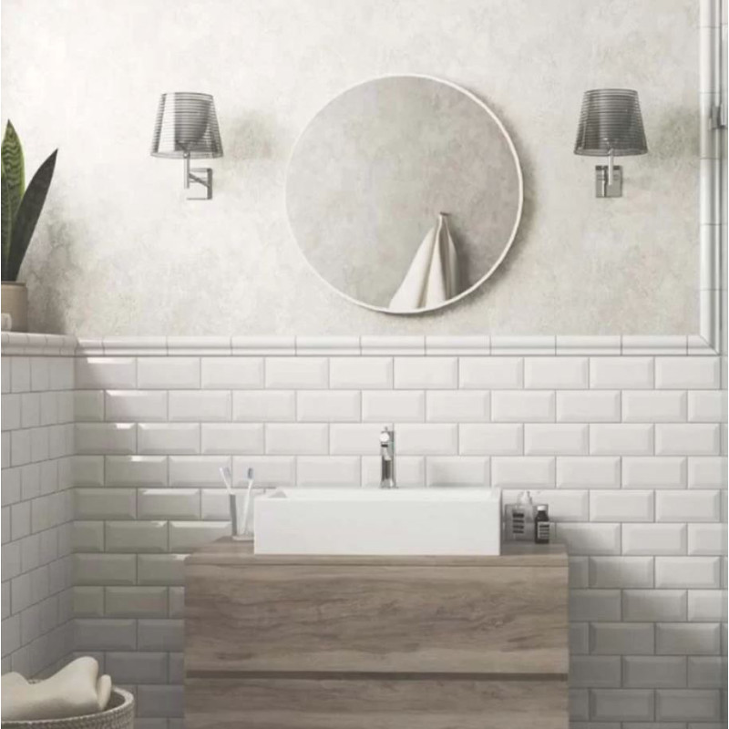 Carrelage mural blanc Metro 15 x 7,5 cm