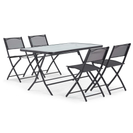 Ensemble de jardin Calvi : 1 table et 4 chaises