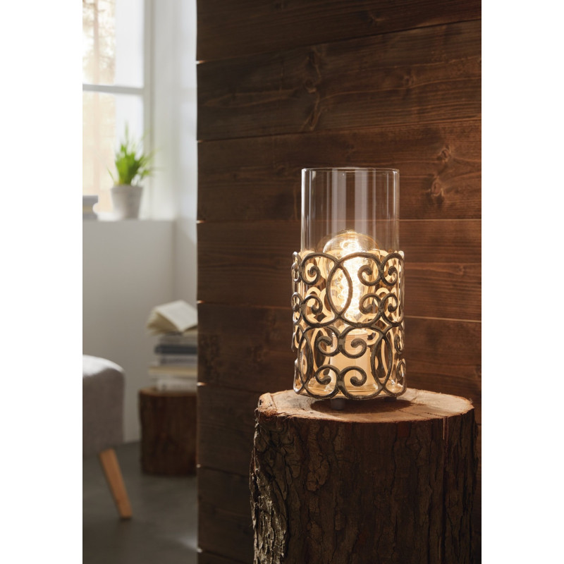 Lampe de table Cardigan E27 60 W marron EGLO Lampe de table Cardigan E27 60 W marron EGLO