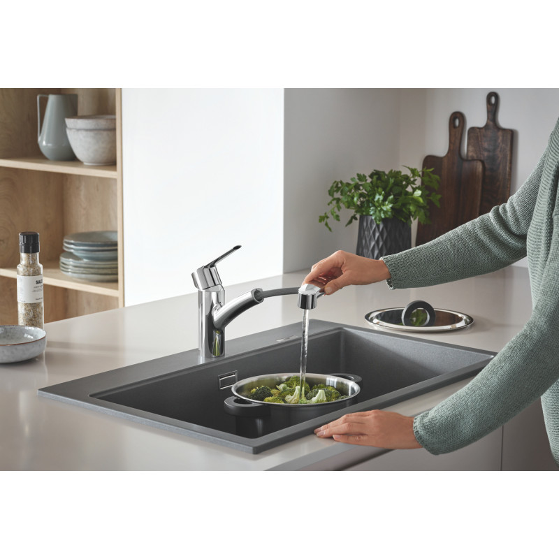 Mitigeur pour évier de cuisine avec douchette Start chrome GROHE Mitigeur pour évier de cuisine avec douchette Start chrome GROHE
