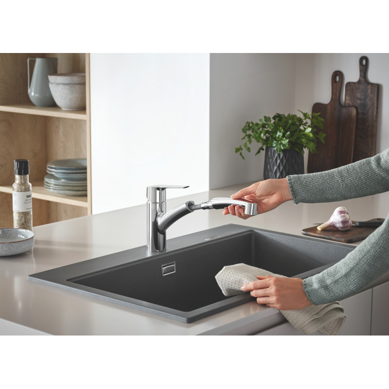 Mitigeur pour évier de cuisine avec douchette Start chrome GROHE Mitigeur pour évier de cuisine avec douchette Start chrome GROHE