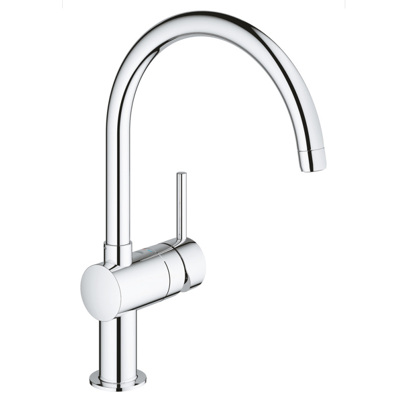 Mitigeur pour évier de cuisine avec bec en C Minta chrome GROHE