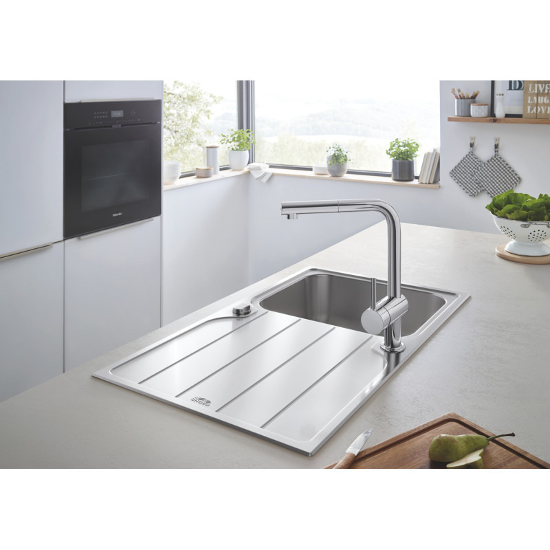 Mitigeur pour évier de cuisine avec douchette Minta chrome GROHE Mitigeur pour évier de cuisine avec douchette Minta chrome GROHE