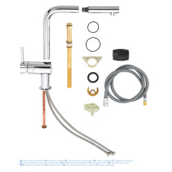 Mitigeur pour évier de cuisine avec douchette Minta chrome GROHE Mitigeur pour évier de cuisine avec douchette Minta chrome GROHE