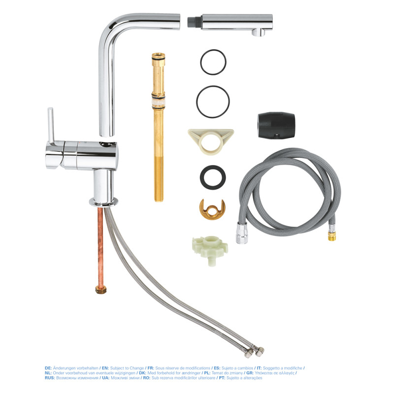 Mitigeur pour évier de cuisine avec douchette Minta chrome GROHE Mitigeur pour évier de cuisine avec douchette Minta chrome GROHE