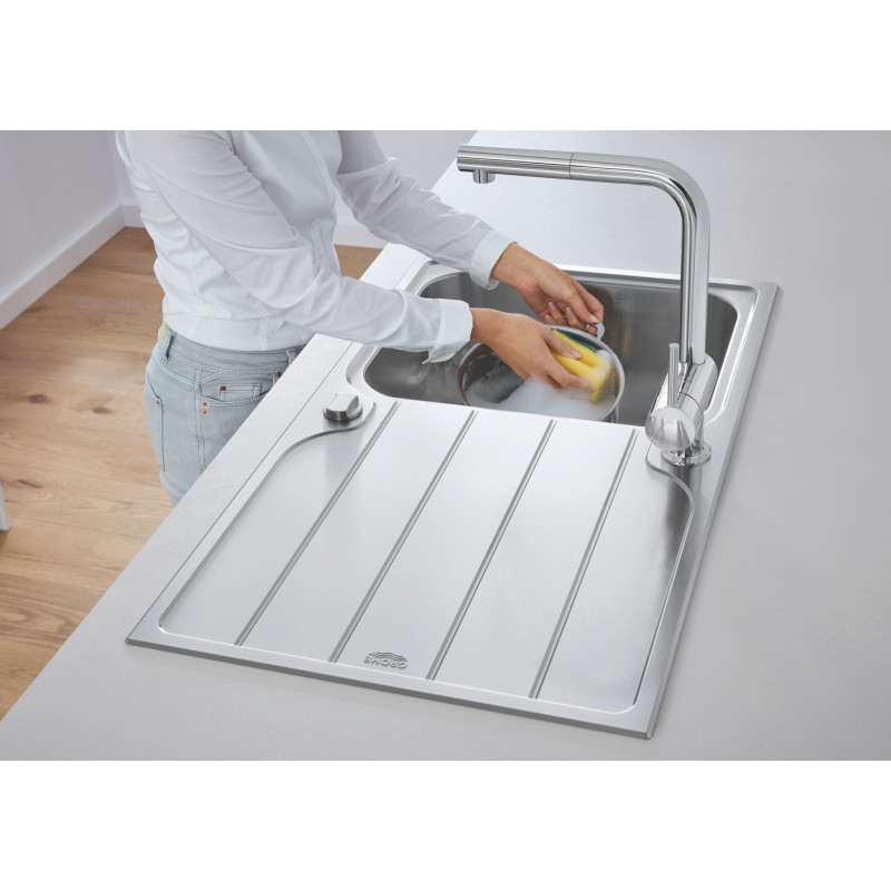 Mitigeur pour évier de cuisine avec douchette Minta chrome GROHE Mitigeur pour évier de cuisine avec douchette Minta chrome GROHE