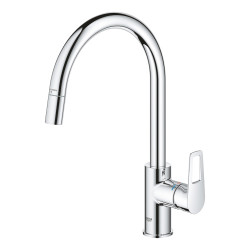 Mitigeur pour évier de cuisine avec bec en C StartLoop chrome GROHE Mitigeur pour évier de cuisine avec bec en C StartLoop chrome GROHE